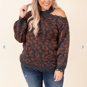 NWOT Chic Soul leopard sweater